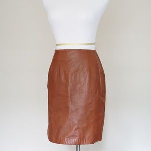 Real leather skirt
